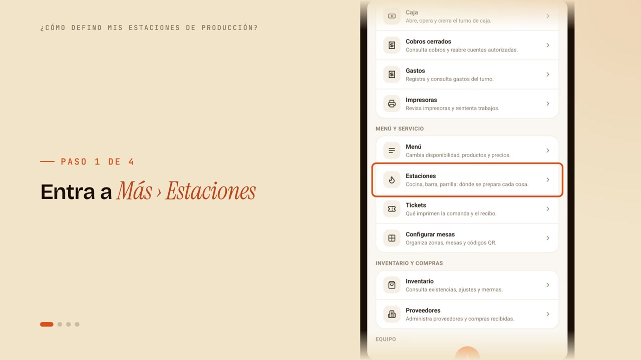¿Cómo defino mis estaciones de producción?