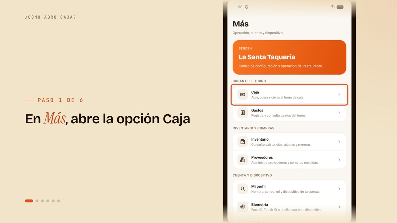 ¿Cómo abro caja?