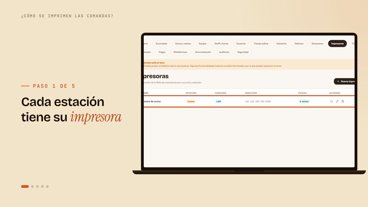 ¿Cómo se imprimen las comandas?