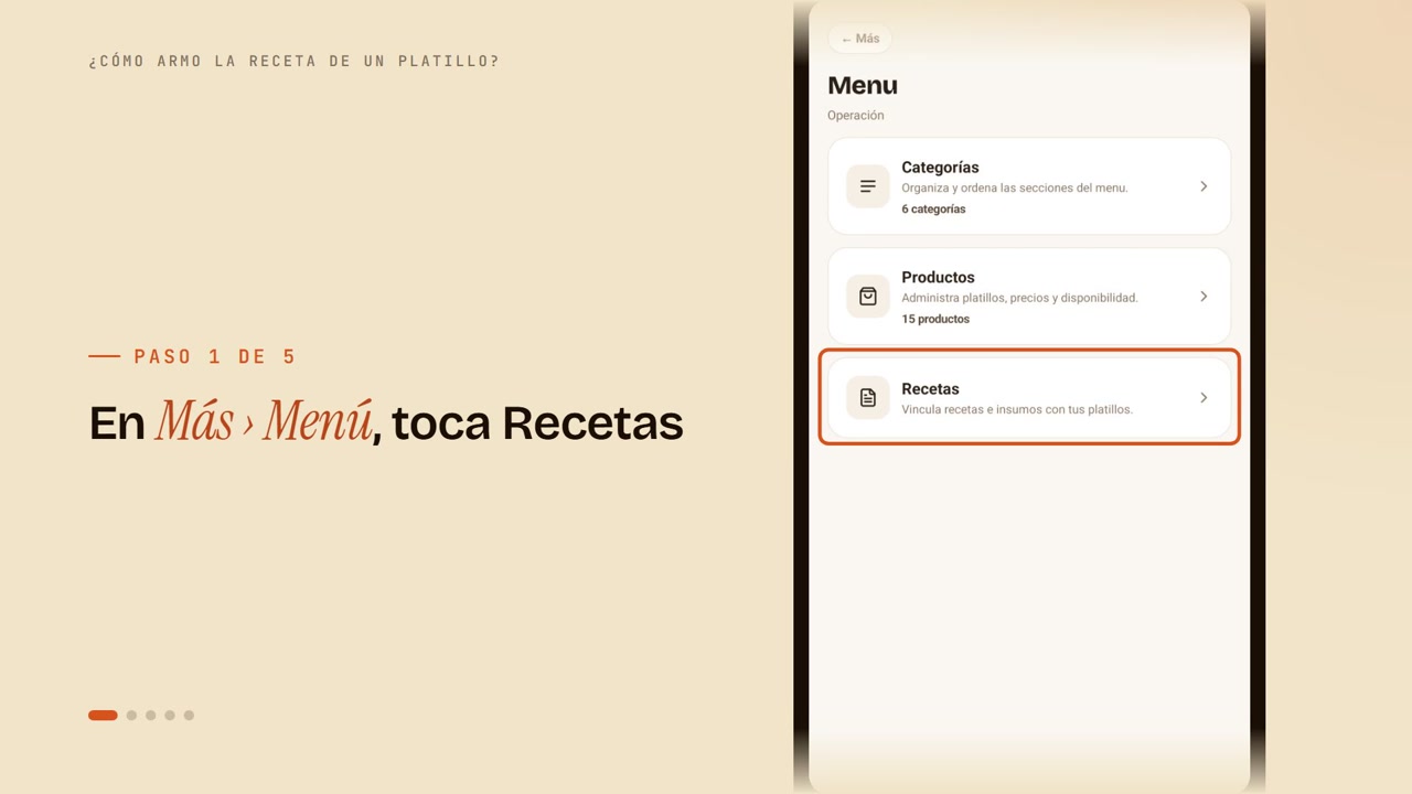 ¿Cómo armo la receta de un platillo?
