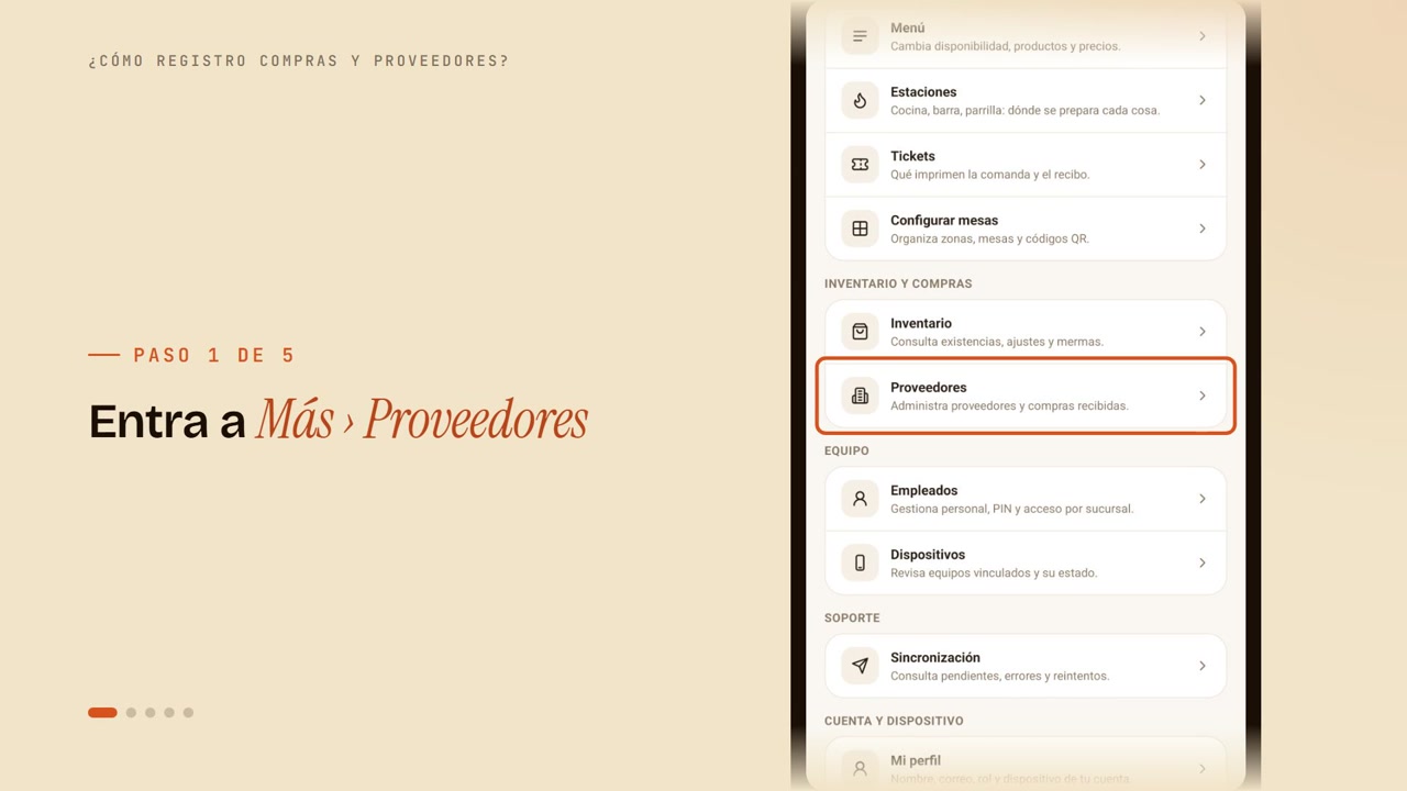 ¿Cómo registro compras y proveedores?